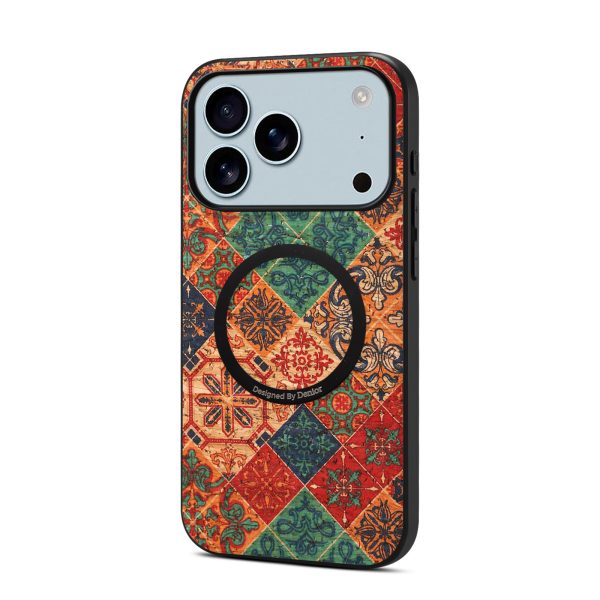 European Floral Art Print Case for iPhone 17 17 Pro 17 Pro Max 18 18 Pro 18 Pro Max, Natural Wine Cork Eco Friendly, OEM Custom