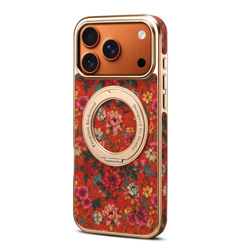 Eco-friendly cork phone case with 360° rotating kickstand, suitable for video watching and live streaming use.