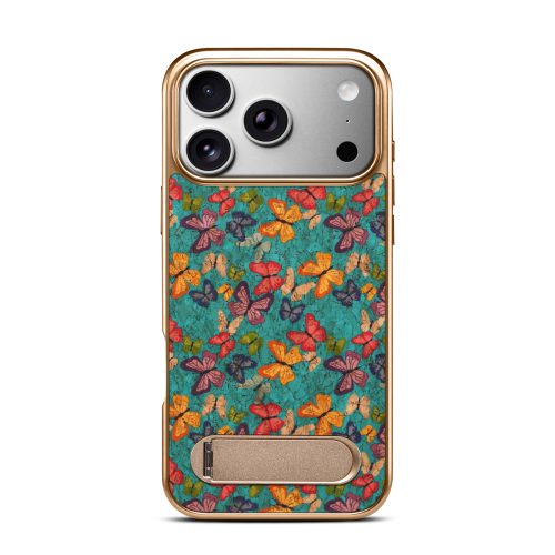 Soft Natural Cork Phone Holder Fit for iPhone 17 18 Series Full Edge Wrap N52 Magnetic Snap Viewing Kickstand