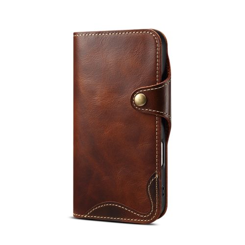 XQS-B01-8386 Wholesale Genuine Leather Phone Case Card Holder Coin Purse Wallet with Wrist Strap Kickstand for Business Men Women