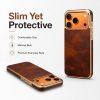 calowv51_01 Genuine Leather Phone Case - Top Grain Oil Wax, TPU Frame & PC Backplate (4 Colors)