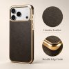 calowv51_03 Genuine Leather Phone Case - Top Grain Oil Wax, TPU Frame & PC Backplate (4 Colors)
