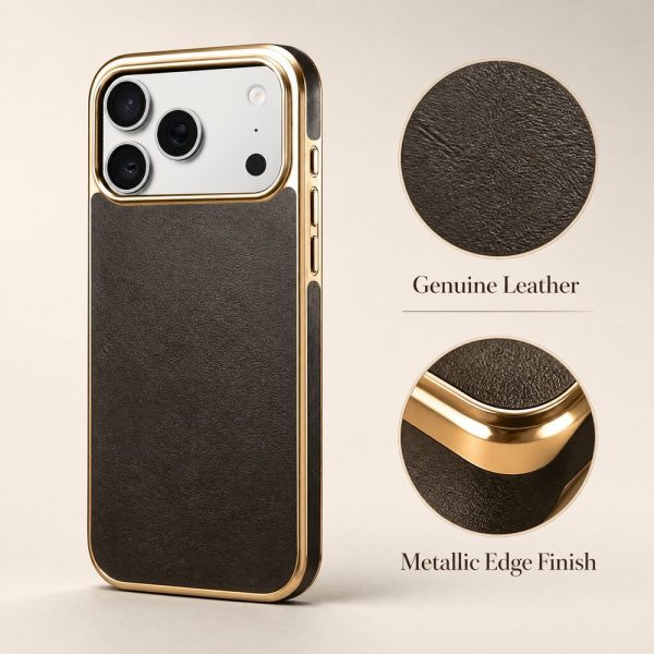 calowv51_03 Genuine Leather Phone Case - Top Grain Oil Wax, TPU Frame & PC Backplate (4 Colors)