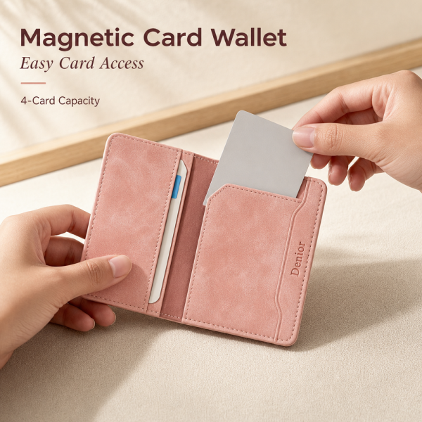 calowv55_02 PU Leather Wallet Case with 4 Card Slots & Kickstand - Matte Black (OEM)