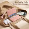 calowv55_04 PU Leather Wallet Case with 4 Card Slots & Kickstand - Matte Black (OEM)