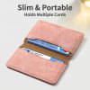 calowv55_08 PU Leather Wallet Case with 4 Card Slots & Kickstand - Matte Black (OEM)