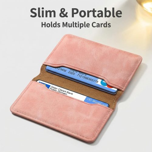 PU Leather Wallet Case with 4 Card Slots & Kickstand - Matte Black (OEM)