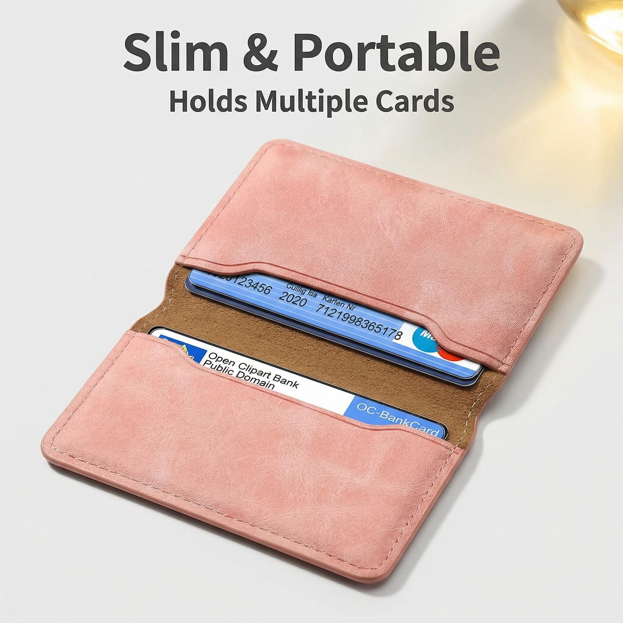 PU Leather Wallet Case with 4 Card Slots   Kickstand   Matte Black (OEM)