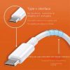 120W USB 3.0 Type C Fast Charging Cable 6A 2m High Speed Data Sync Cord TPE Jacket for Phone Lap Tablet