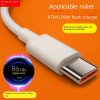 120W USB 3.0 Type C Fast Charging Cable 6A 2m High Speed Data Sync Cord TPE Jacket for Phone Lap Tablet