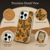 H1ae94c9aa2214ded895221b04d305dd9T Artful Butterfly Artwork Cork Back Cover for Apple iPhone 12-16 Wireless Charging Ready Daily Carry Use