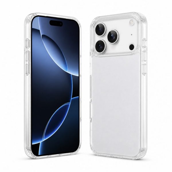 Anti Fingerprint Transparent Back Cover with TPU PC Bumper Raised Lens Guard for iPhone 17 Pro Max