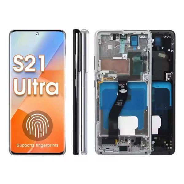 H302a9c80b90042d09f9c8af67b395738U.jpg For S21 Ultra OLED Display Assembly SM-G998F SM-G998 Made in China OEM Grade High Brightness 12 Months Warranty