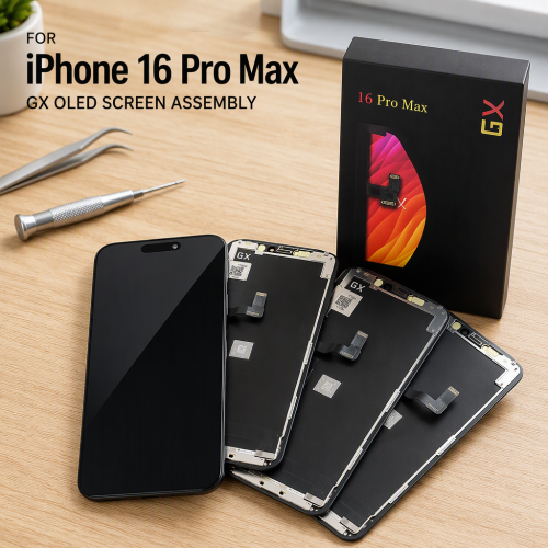 GX Soft OLED COF Screen Assembly for 11/12/13/14/15/16 Pro Max with 3D Touch FHD Display Module Touchscreen Replacement