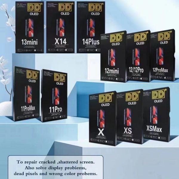 DD Flexible OLED Screen Assembly Replacement Display with True Tone & 3D Touch 400cd Brightness for 6 17 Pro Max Series