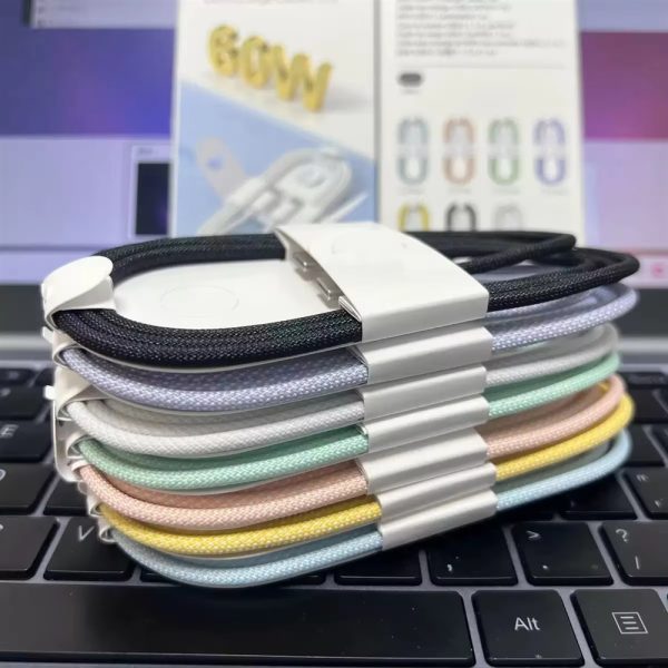 USB Type C to C Fast Charging Data Cable Braided Jacket for Smartphones Tablets Laps