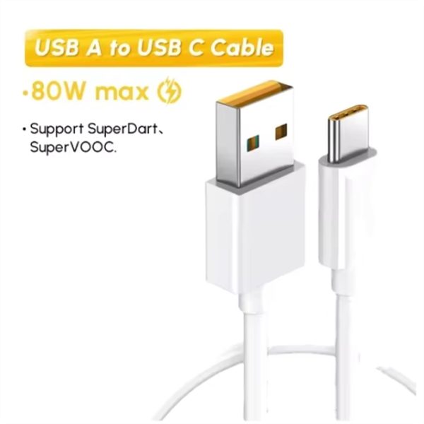 80W USB Type C Charging Cable Braided Fast Charger Cord Super Dart Data Sync Wire Durable for Smartphones Tablets
