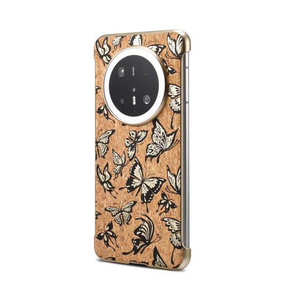 Wholesale Eco Wine Cork Butterfly Print Magnetic Case for HUAWEI Mate 70 60 Series Wireless Charging Ready