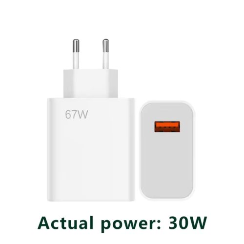 67W USB Wall Charger QC 2.0 Fast Power Adapter European Plug for Redmi Smartphone Charging