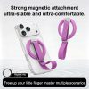N52 Magnet Phone Grip Ring Holder Foldable Kickstand Wrist Strap 60g Lightweight for Smartphone Daily Carry
