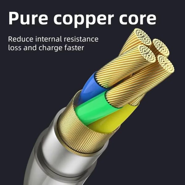 3 in 1 LED Phone Charger Cable TPE USB Type C Micro USB Glowing Charging Cord for Smartphone Tablet