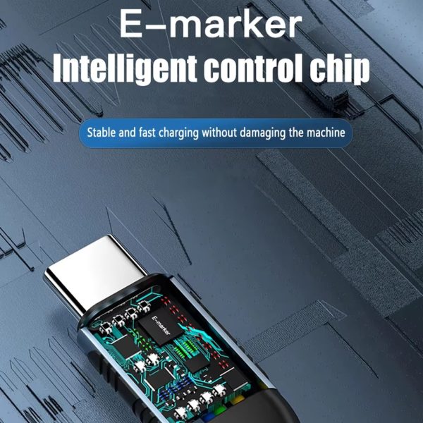 2M 6A PD 240W USB C Cable Fast Charging Data Sync Braided Type C Charger Cord With Smart Chip for Lap Phone Tablet