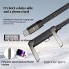 240W USB Type C Fast Charging Data Cable Phone Stand for Mobile Phones Tablets Gaming Devices