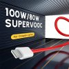 PD 65W Supervooc Fast Charger Cable for OnePlus 12 11 10T 9 7T Pro USB C Type C Warp Dash Charge 6T 5T Data Wire TPE
