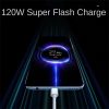 120W USB 3.0 Type C Fast Charging Cable 6A 2m High Speed Data Sync Cord TPE Jacket for Phone Lap Tablet