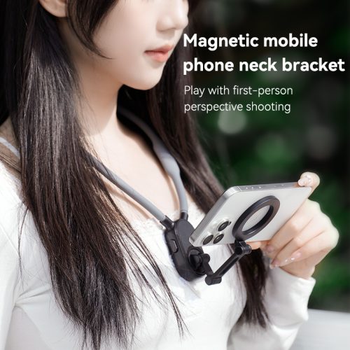 Bulk Content Creator Neck Hanger Magnetic Phone Mount with Adjustable Multi Angle Damping Shaft for Vlog