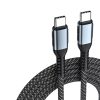 2M 6A PD 240W USB C Cable Fast Charging Data Sync Braided Type C Charger Cord With Smart Chip for Lap Phone Tablet