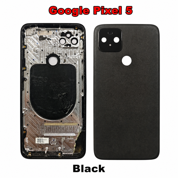Suitable for the Glass Back Cover of Google Pixel5, 5 Battery with Middle Frame - Body