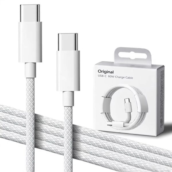 Dual Head USB Type C Data Sync Cable Braided Fast Charge for Phone Tablet Lap