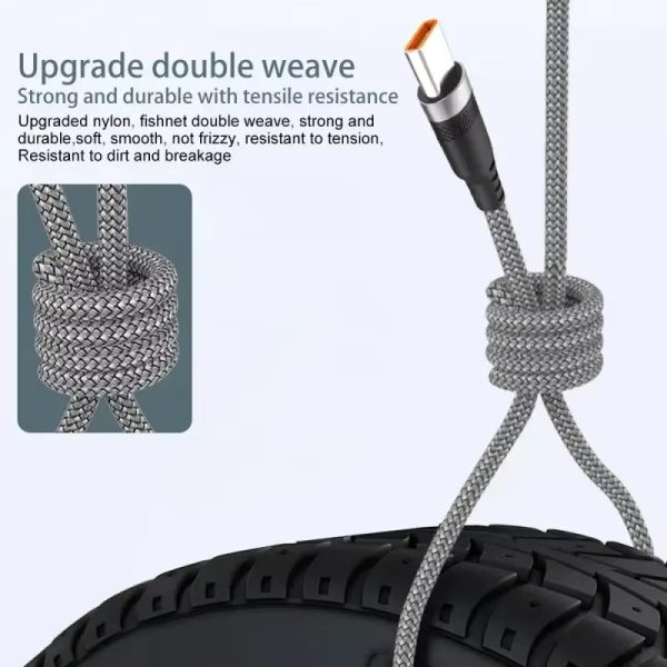 USB Type C Fast Charging Cable 8m Extended Length Nylon Braided Data Cord Durable Shielding Compatible Android Devices