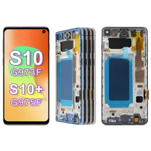 For S10/S10 Plus G975/G973 Screen Assembly OEM Grade High Brightness TFT LCD Touch Display with Fingerprint Support