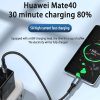 2M 6A PD 240W USB C Cable Fast Charging Data Sync Braided Type C Charger Cord With Smart Chip for Lap Phone Tablet