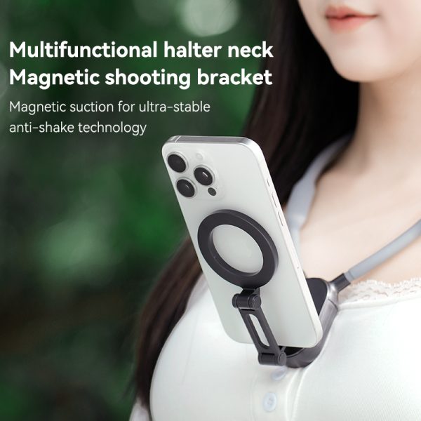 Bulk Content Creator Neck Hanger Magnetic Phone Mount with Adjustable Multi Angle Damping Shaft for Vlog