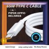 65W USB Type C Fast Charging Cable Braided TPE for C35 6 7 8i 8 9 Pro GT 2 Neo A94 5G Reno4 Z