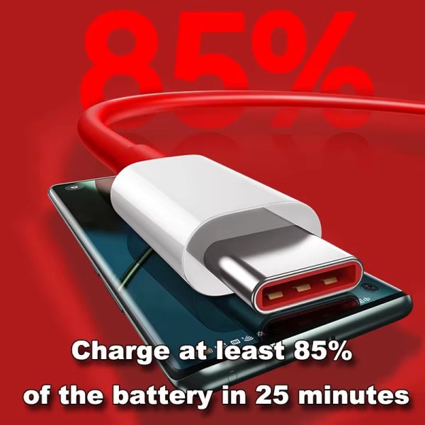 PD 65W Supervooc Fast Charger Cable for OnePlus 12 11 10T 9 7T Pro USB C Type C Warp Dash Charge 6T 5T Data Wire TPE