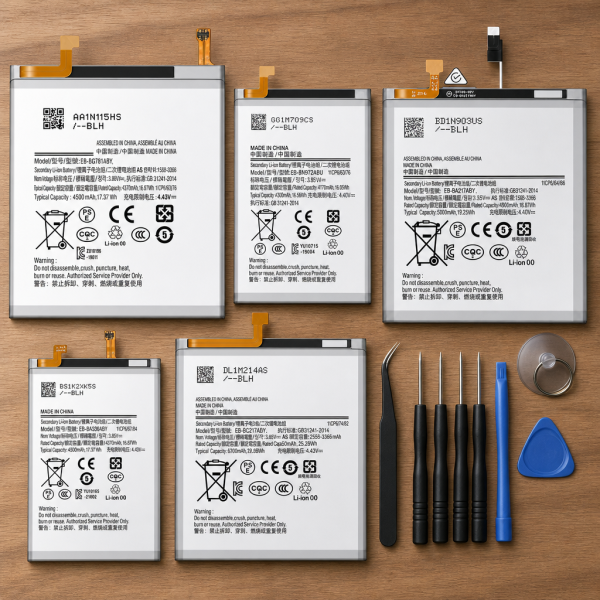 0-Cycle Pure Cobalt Replacement Phone Battery for S20/S21/S22/Note10/A12 Smart Dual-IC BMS Protection 800+ Cycles