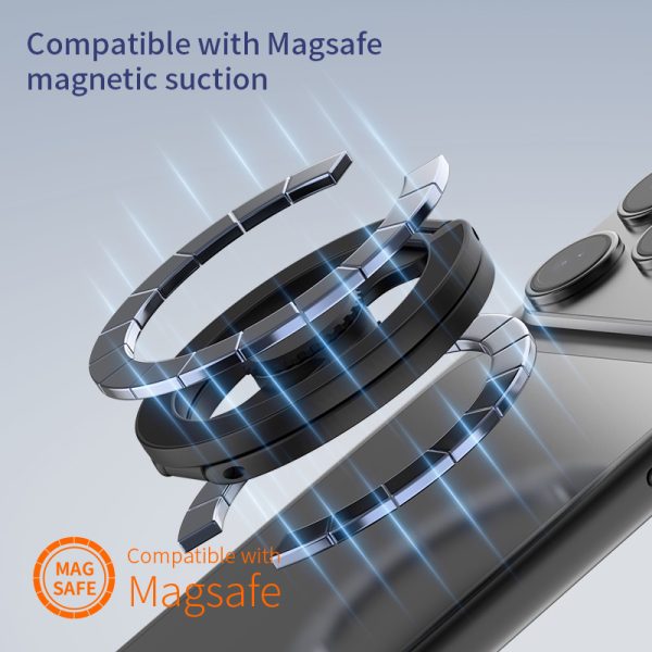 Magnetic Phone Holder Fingertip Gyroscope Design Foldable Dual Axis Stable Stand for Smartphone