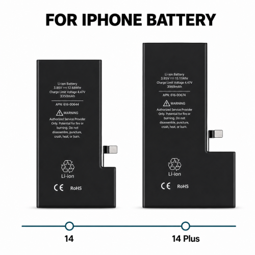 High Density TI Board Replacement Phone Battery for iPhone 4 5 6 7 8X XR 11 12 13 14 100% Health 0 Cycle Internal Cell Wholesale