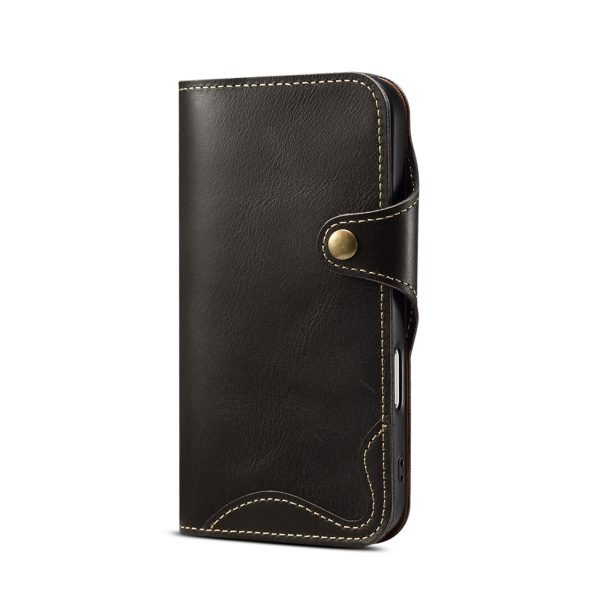 Genuine Leather Luxury Embossed Multi Colors Wallet Phone Case for S25 S26 Series Shockproof TPU