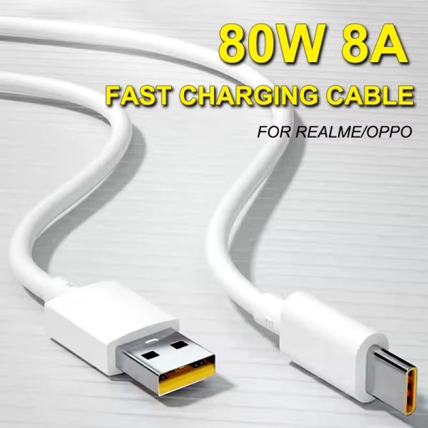 80W USB Type C Charging Cable Braided Fast Charger Cord Super Dart Data Sync Wire Durable for Smartphones Tablets