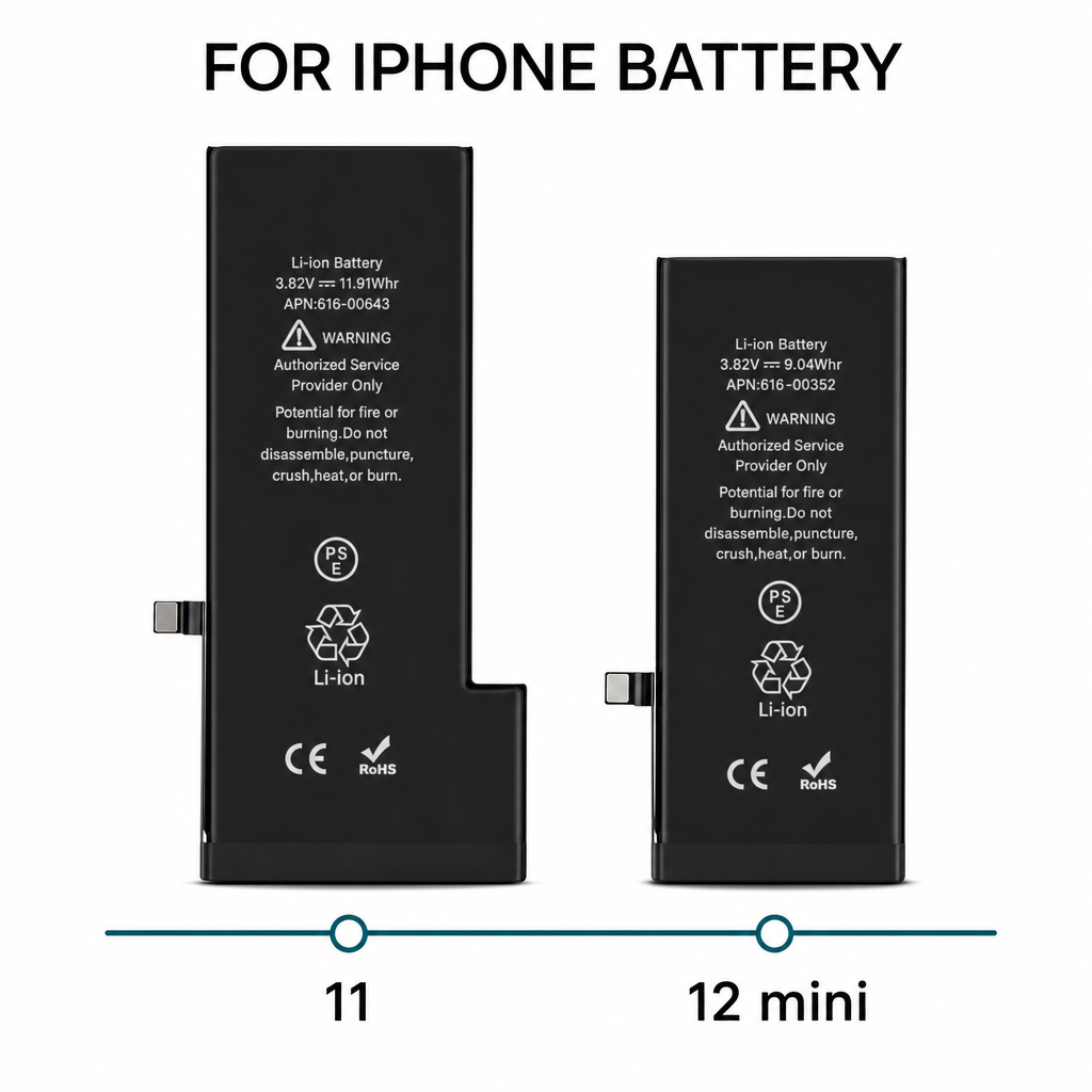 Rechargeable Li-Ion Replacement Battery Compatible with iPhone 4 5 6 7 8 X XR XS 11 12 13 14 15 16 Pro Max