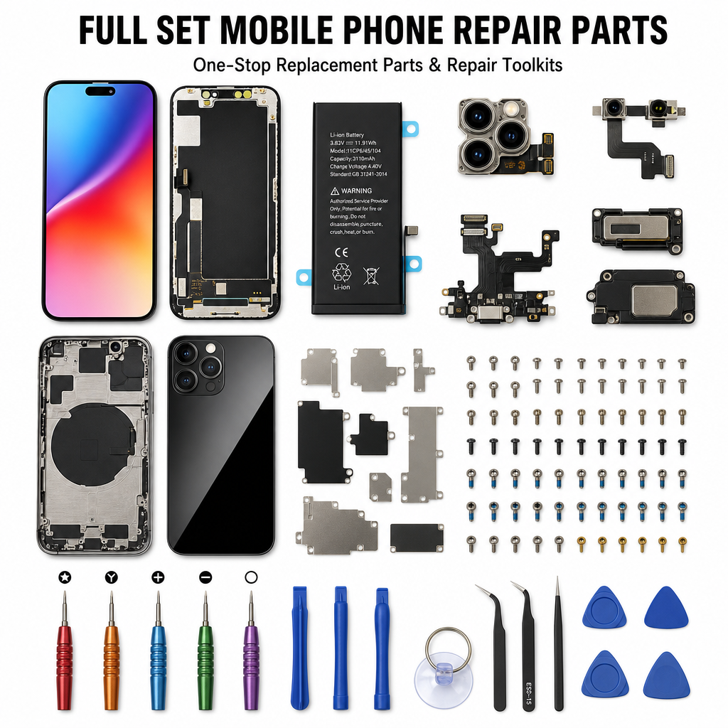 Mobile Phone Repair Parts Set for iPhone 6 6S 7 8 Plus X XR XS Max Replacement Components Toolkit